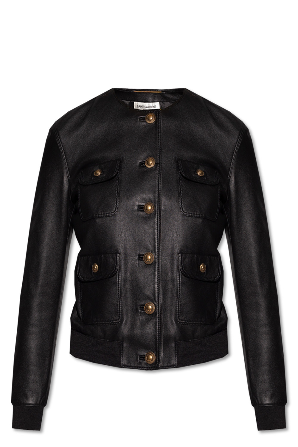 Saint Laurent Leather jacket | IetpShops | Зеркало от yves saint